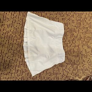 White tennis skirt